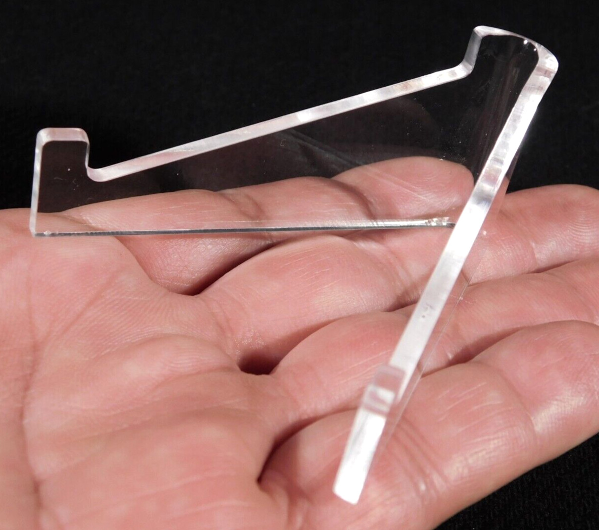 Easel Display Stand Small Size Clear Lucite Low Profile