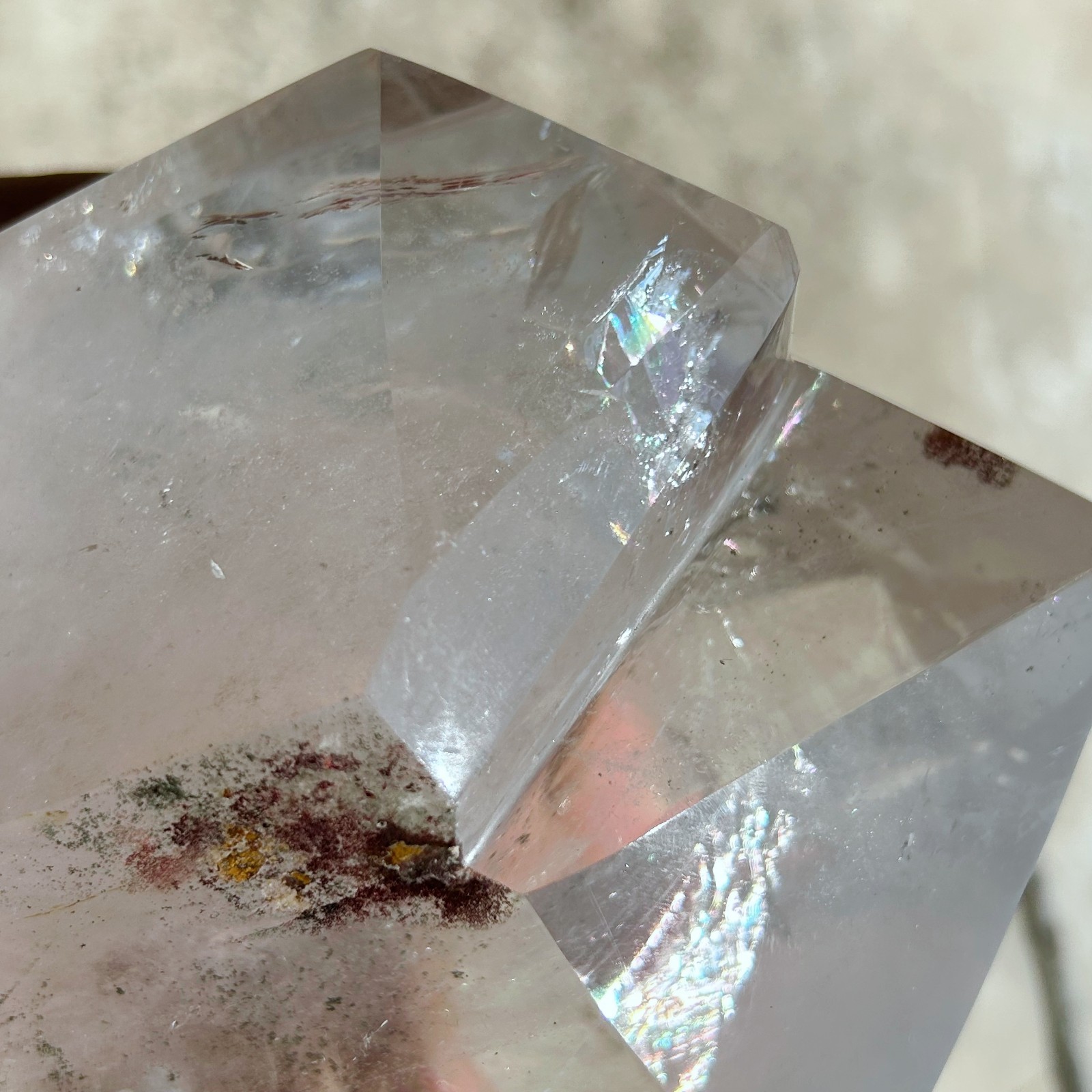 16.1LB Natural Clear Quartz With Phantom Crystal Double Point Healing A210