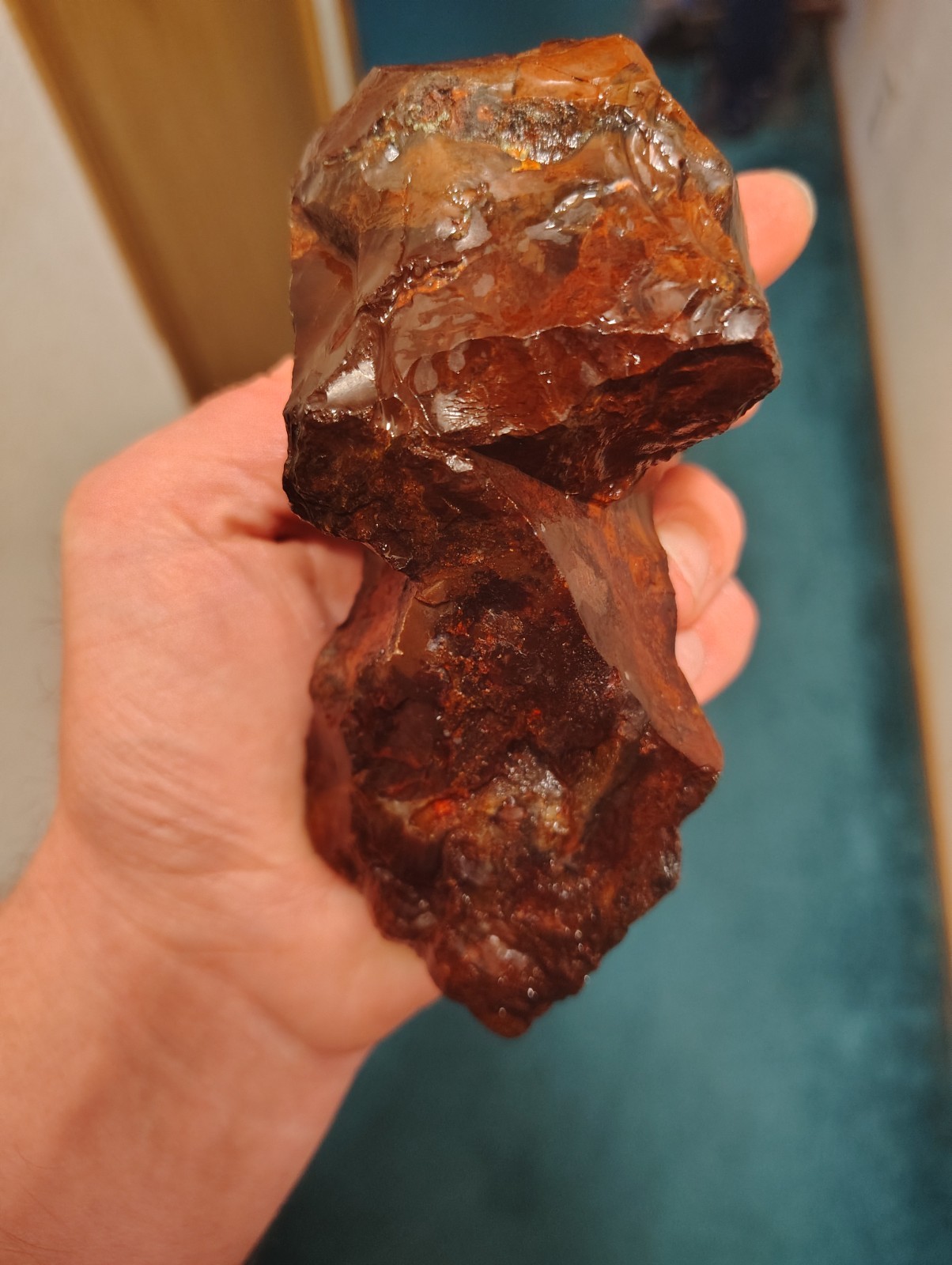 100% NATURAL Druzy Red Plume Agate/jasper/Quartz multi-color approx.6in 1lb 10oz