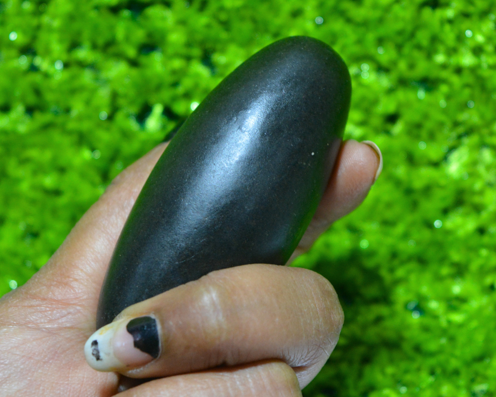 2.5″ Black Narmada Shivling | Sacred Narmadeshwar Stone for Puja & Home Temple