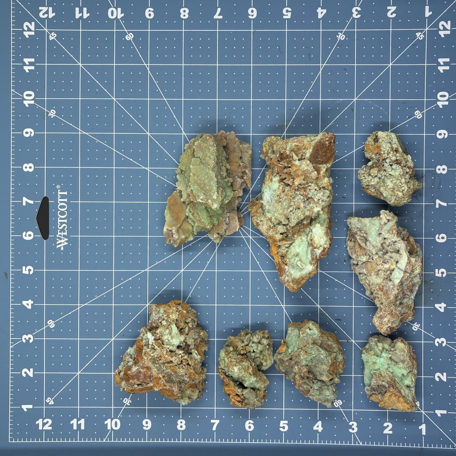 Lot Of 8 Natural Garnierite Mineral Nickel Ore Specimen