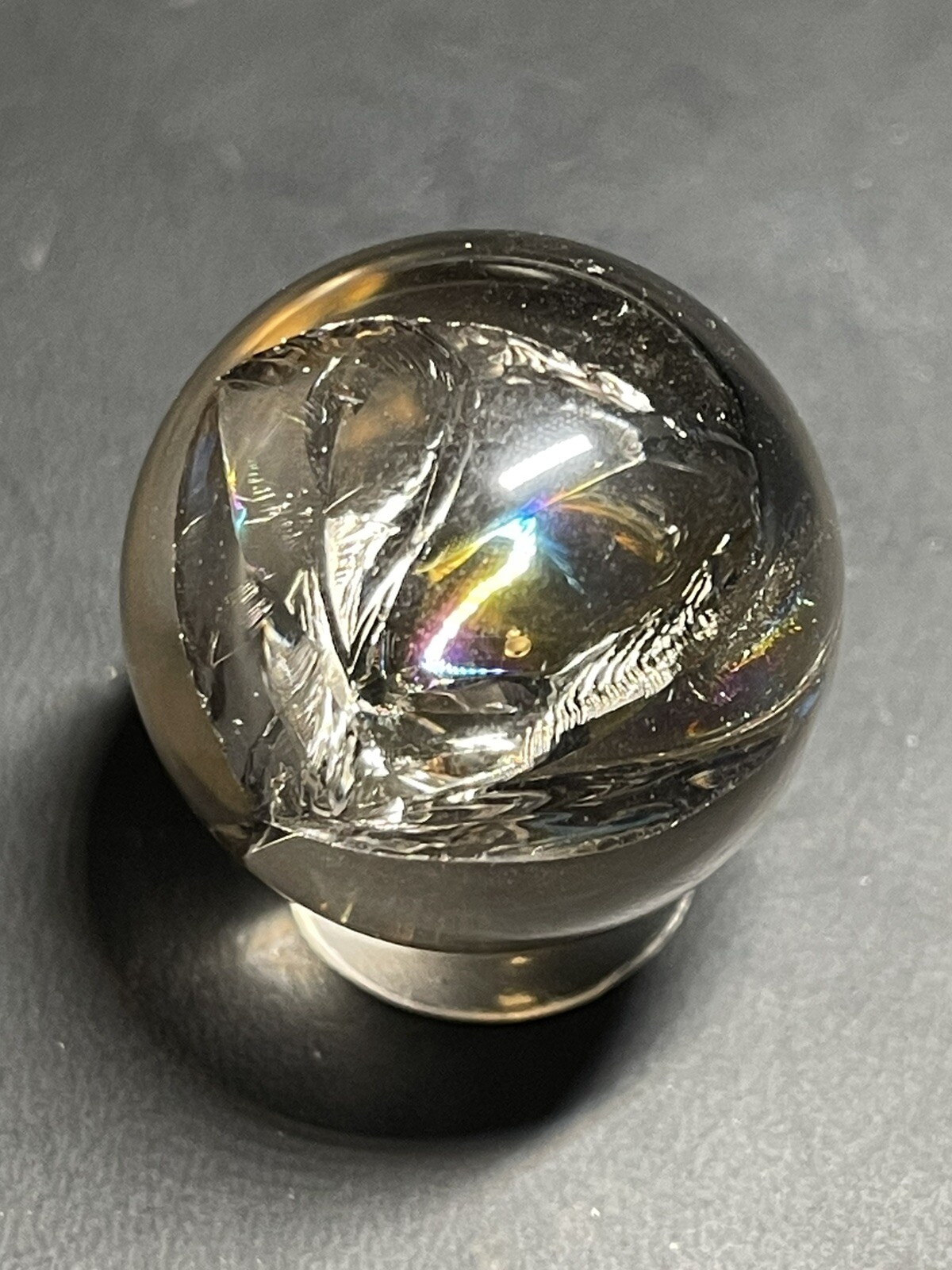 Smoky Quartz Mini Sphere Orb Ball Marble 25.4mm, 22g