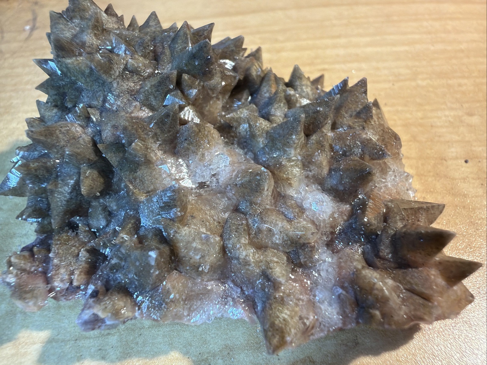 Fluorescent Dogtooth Calcite from Tres Marias Mine, Santa Eulalia, Mex 90 g.