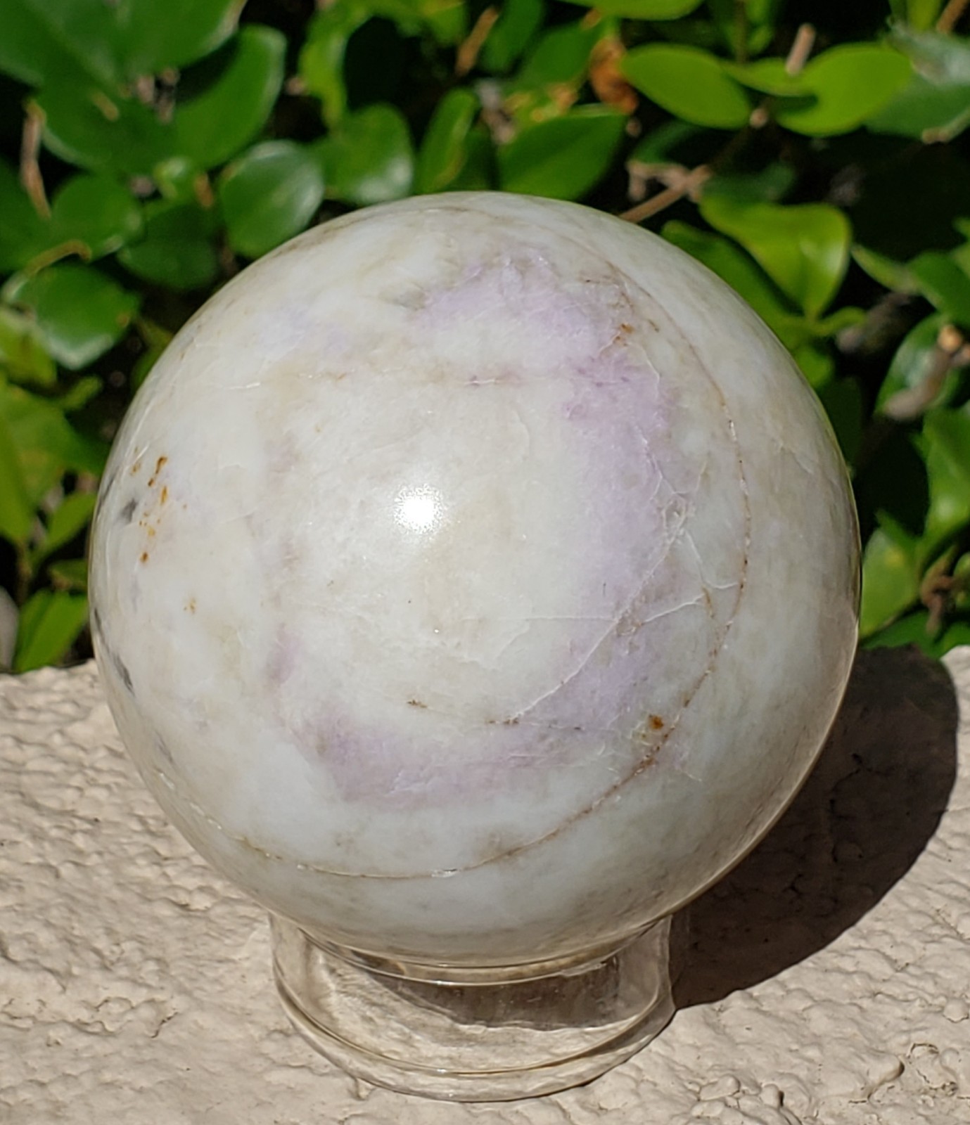 2.1″ Hackmanite Mineral Sphere Orb Ball STRONG UV, 241g or 8.5 oz