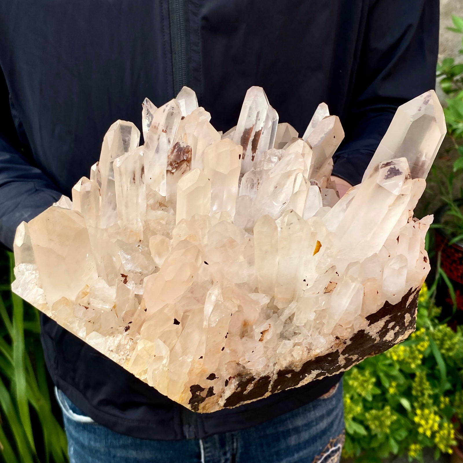10.25LB Large Natural White Clear Quartz Crystal Cluster Rough Healing Specimen
