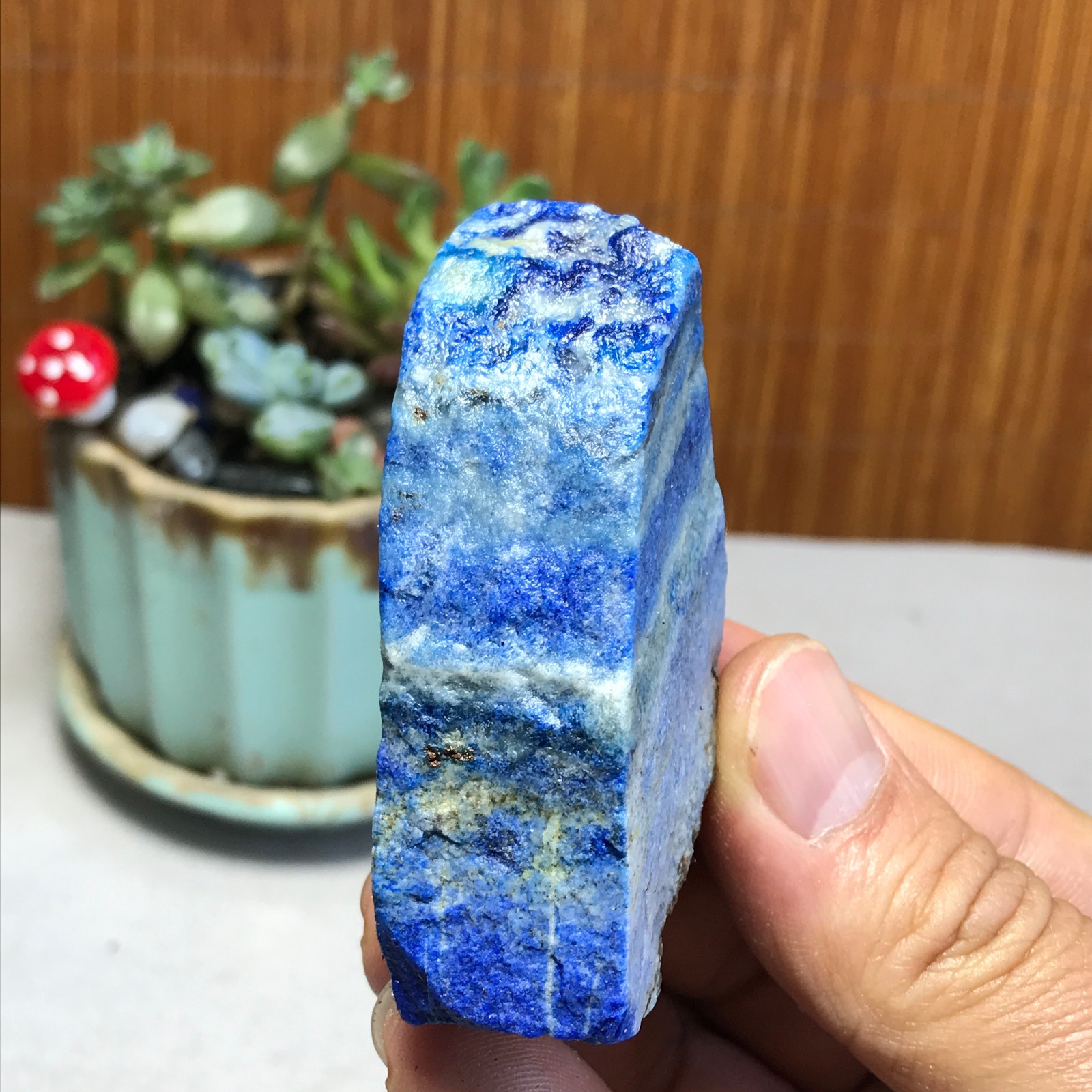 91g Natural lapis lazuli Crystal gemstone Rough Mineral Specimen healing A5698