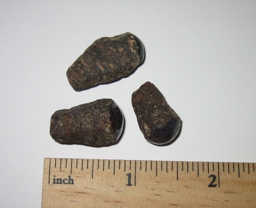 3 PART POLISHED 0.7″- 1″ NATURAL ROUGH ‘STAR SAPPHIRE’ CRYSTALS INDIA ~ 21.5g *1