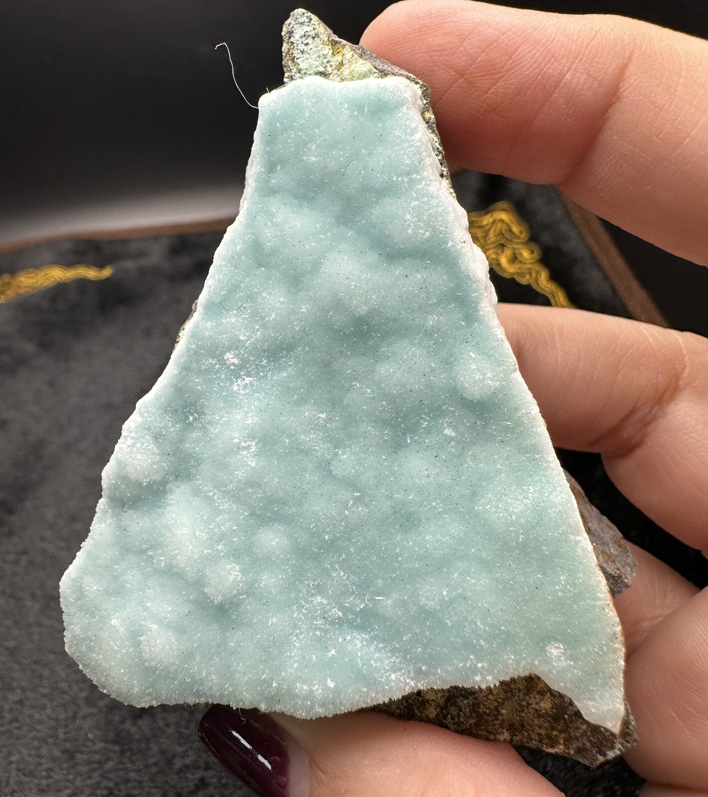 Blue Hemimorphite Natural Crystal Specimen Free Shipping