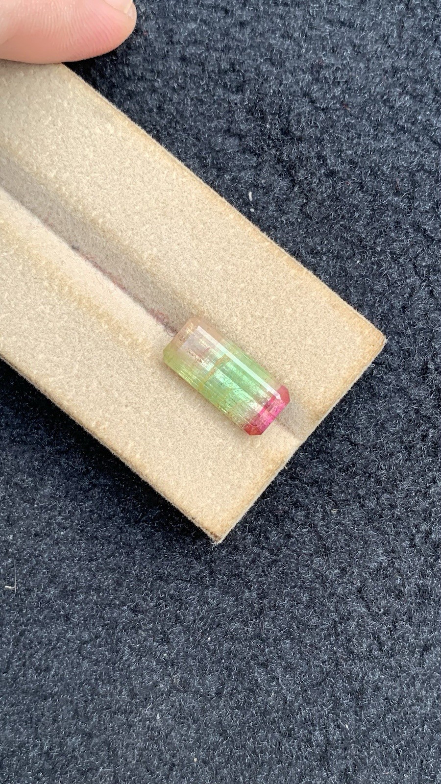 6.30ct natural pink green & peach tri colors faceted watermelon tourmaline 16.1m