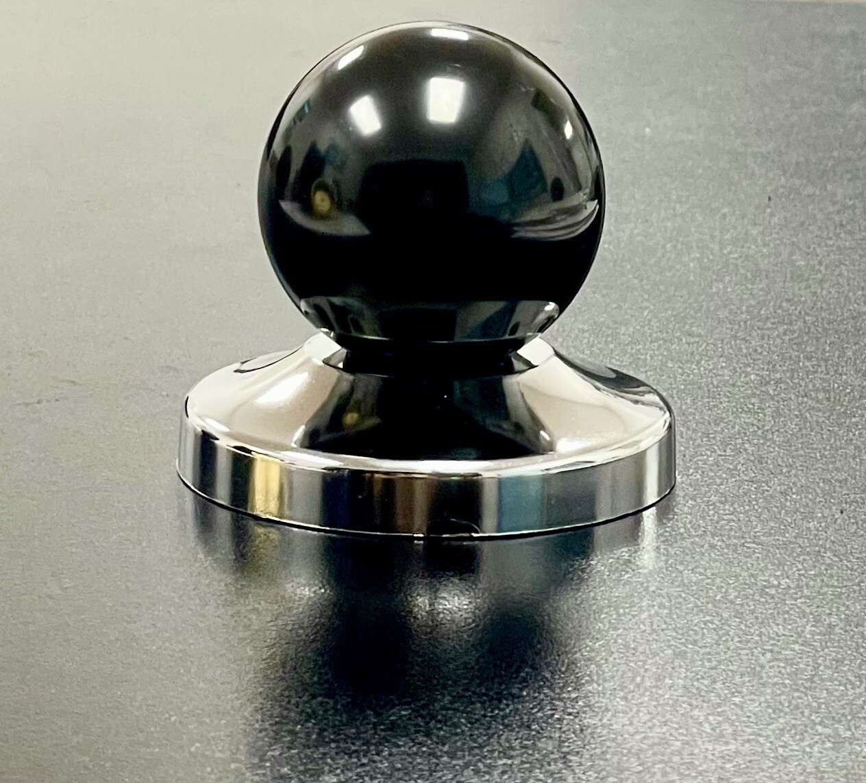 Sphere shungite polish 50mm 1.9” 5.2oz EMF protection + Poly Chrome Stand