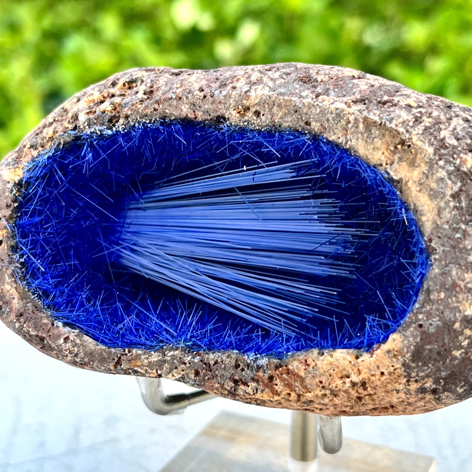 445G Blue Natural Goethite Crystal Quartz Energy Ore Healing Mineral Specimen