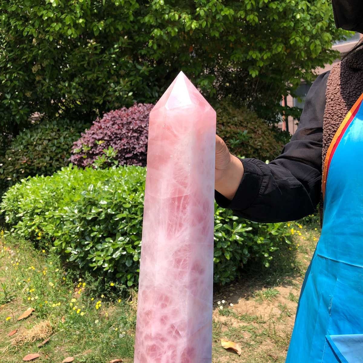 14.52LB Large Natural Powder Crystal Column Wand Obelisk Mineral Healing 5051