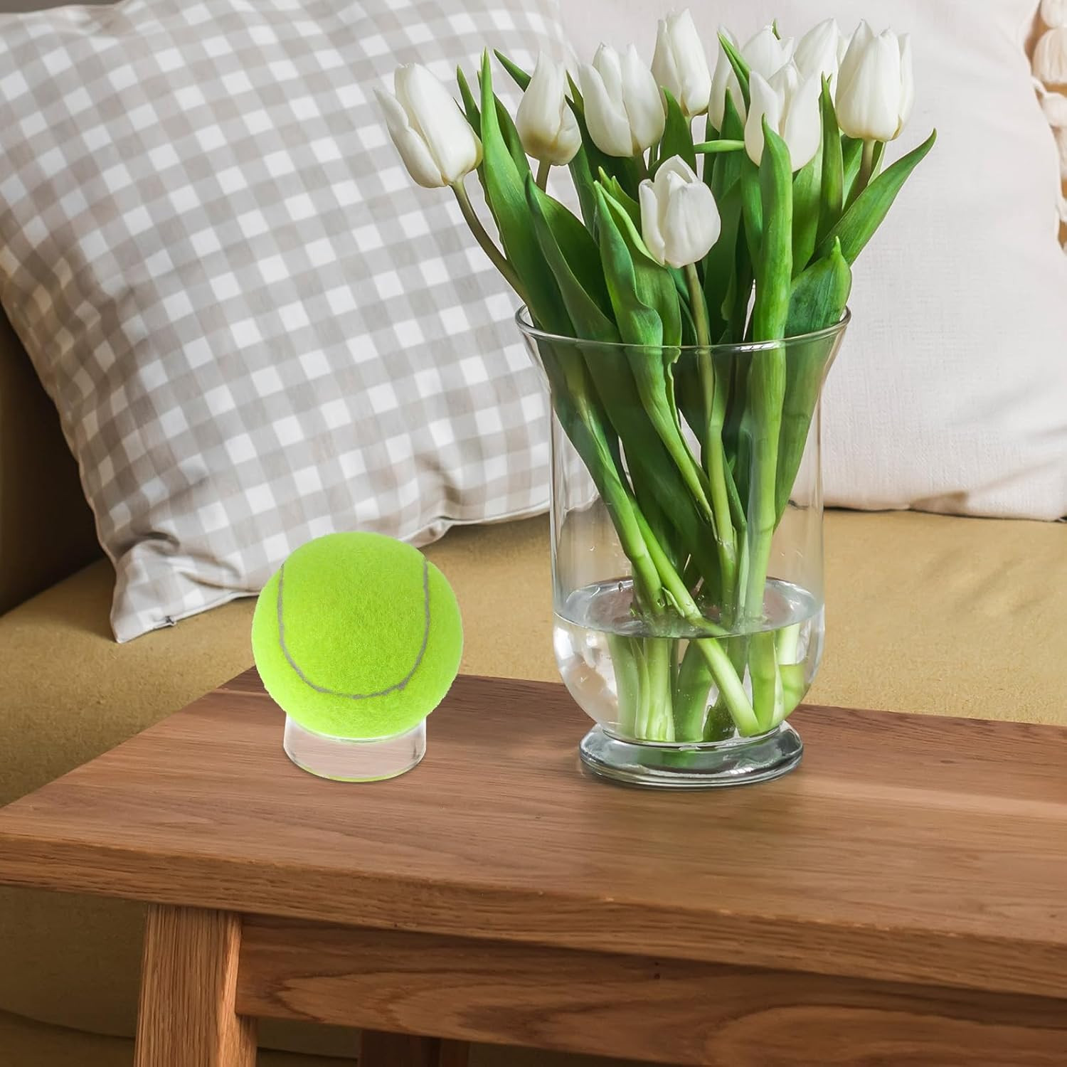 12 PCS Acrylic Sphere Display Stand, 3 Sizes Clear Sphere Holder Round Ball Stan