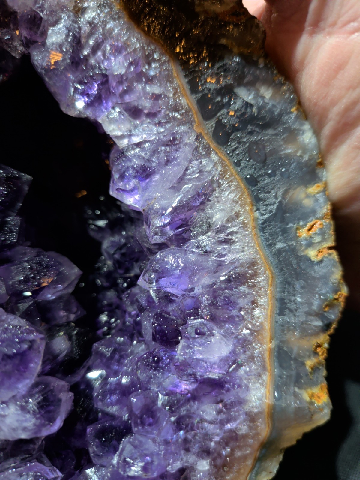Amethyst “Cave” Deep Purple w/ Rainbow Specimen Natural Form (4lbs 13oz)
