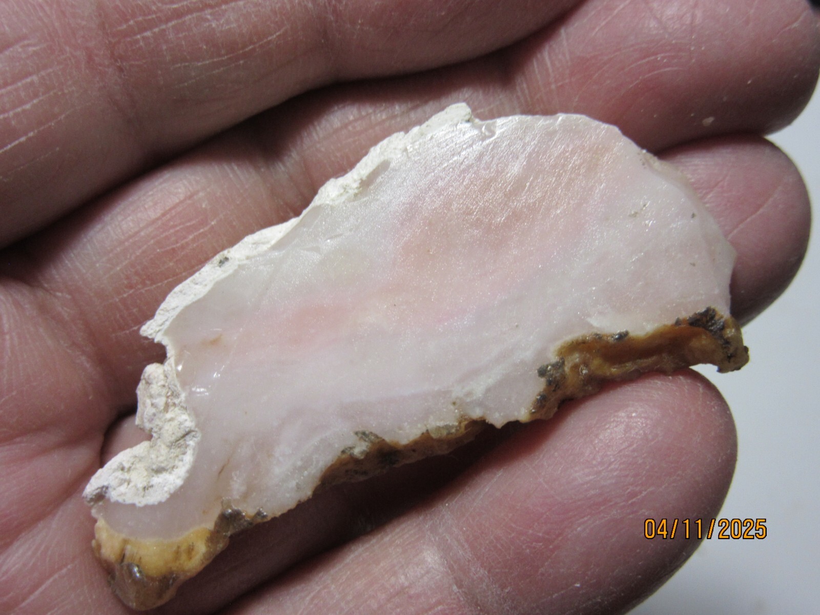 Pink Opal Mineral 2 1/8″ Slice Spencer Idaho Collectible POMSTC-3s
