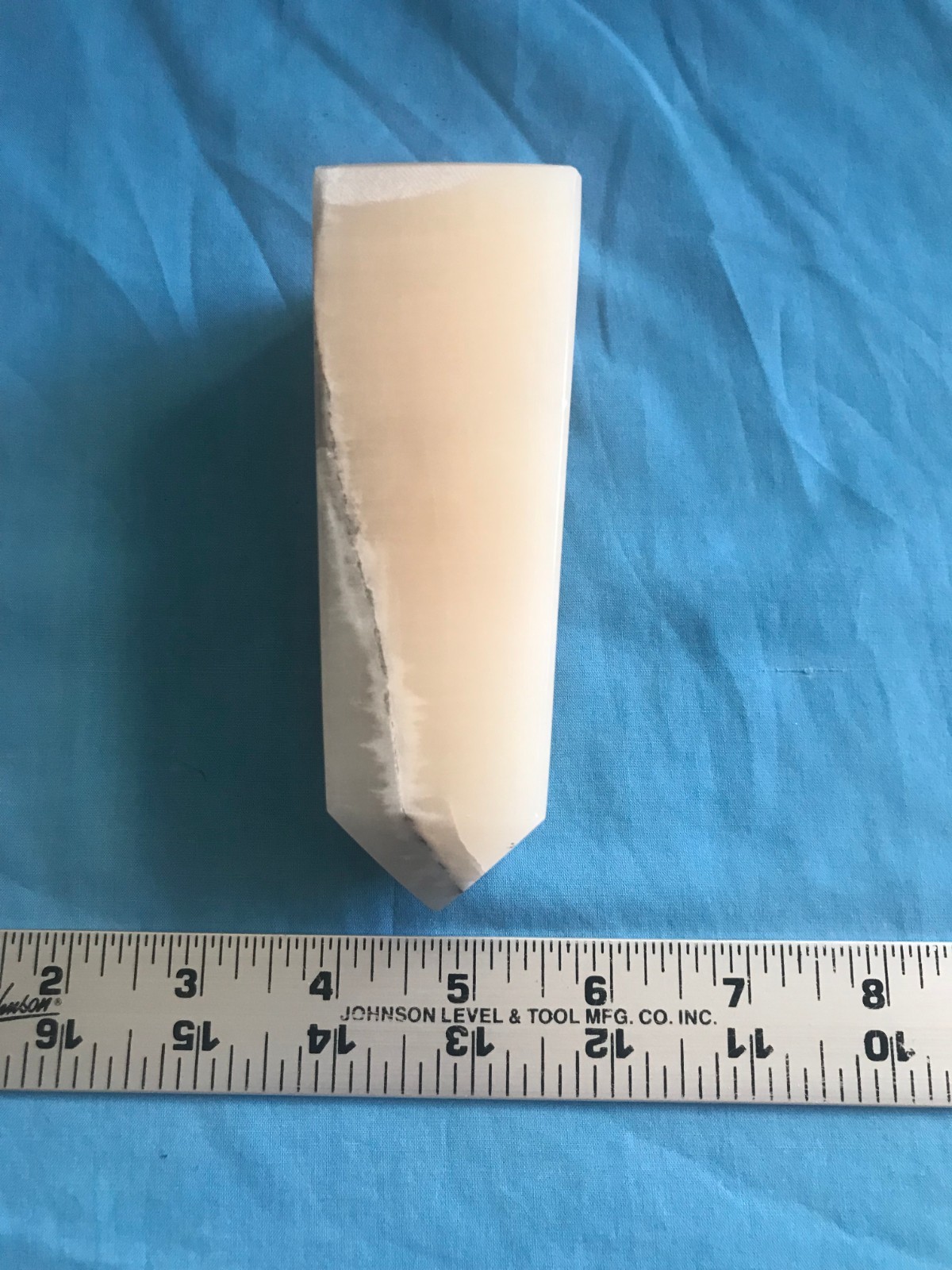 5-1/8″ Calcite Crystal Rock Stone Tower 1 lb. 5 oz. Display Specimen ~Chipped~