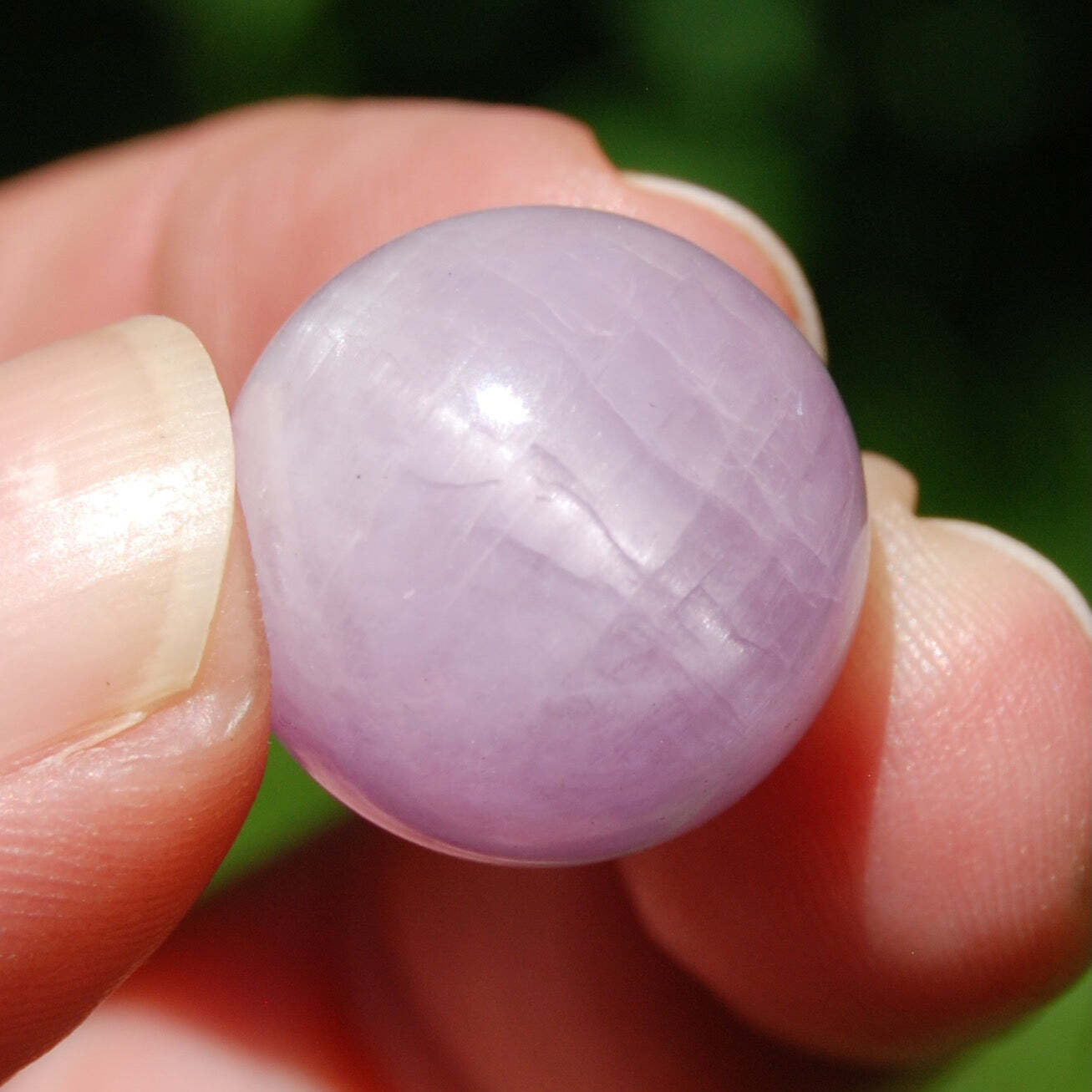 ONE Mini Kunzite Crystal Sphere, 14mm to 18mm