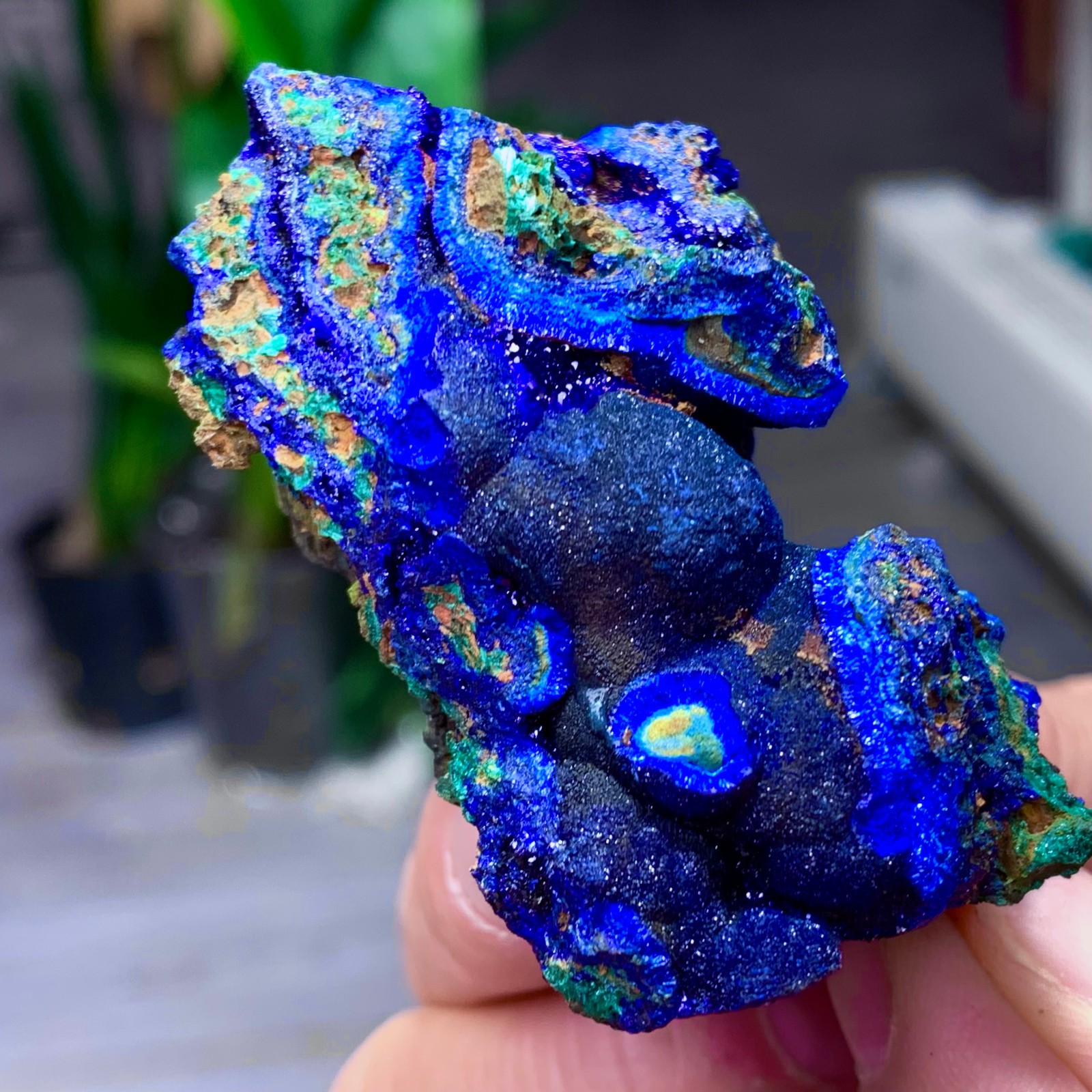 102G BEST Natural Azurite/Malachite crystal minerals specimens