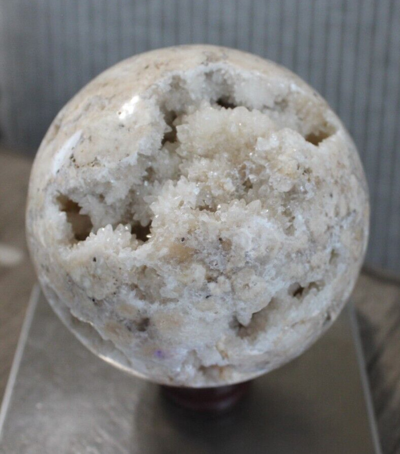 INDONESIA DRUZY CALCITE SPHERE 83.5 MM/ 674.4 GRAMS