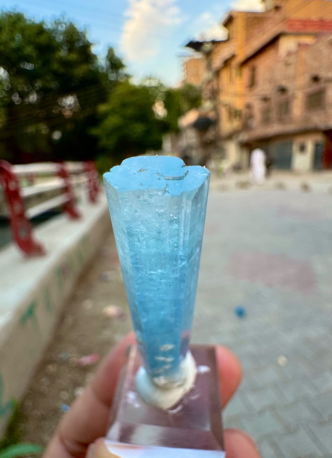 Natural Rich Blue Aquamarine Crystal , Shigar Valley , Skrdu @ Mineral Specimens