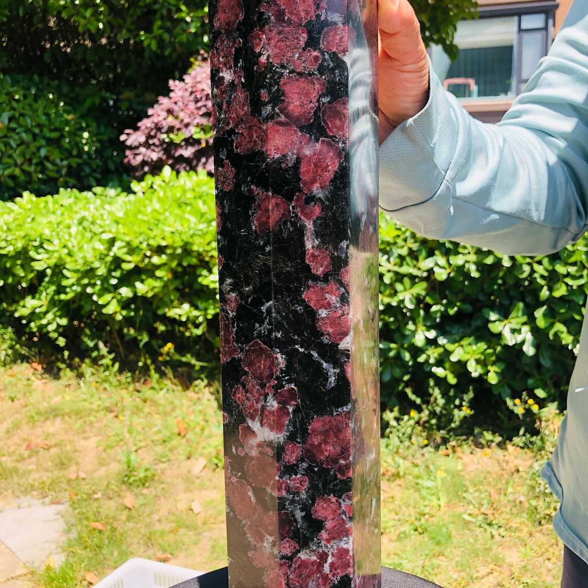 16LB Natural Garnet Fireworks Obelisk Quartz Tower Crystal Wand Point Healing