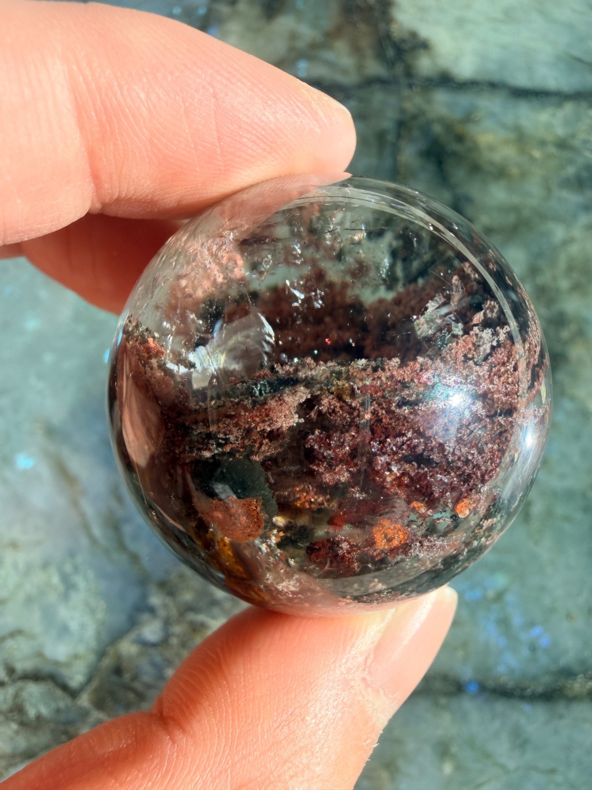 Top Grade Rare Rouge Pink Garden Quartz Sphere From Brazil, 1.5″ | High Clarity