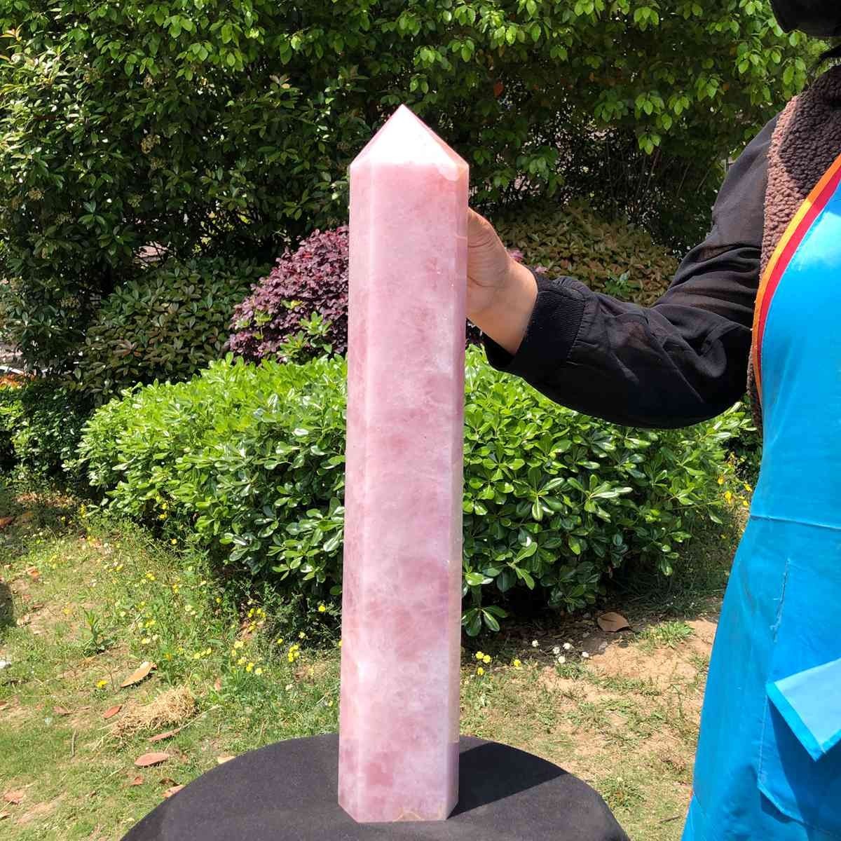 10.09LB Large Natural Powder Crystal Column Wand Obelisk Mineral Healing 5050