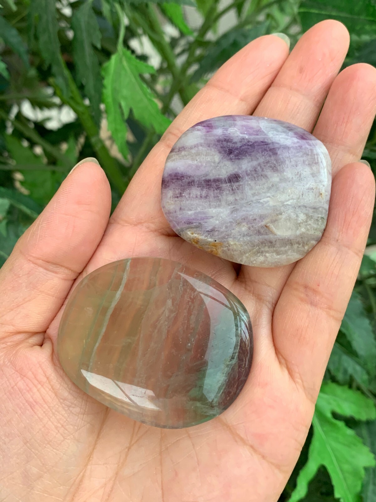 Fluorite Smooth Stone,1.5″-2″ Polished Fluorite Palm Stone, Wholesale Bulk Lot