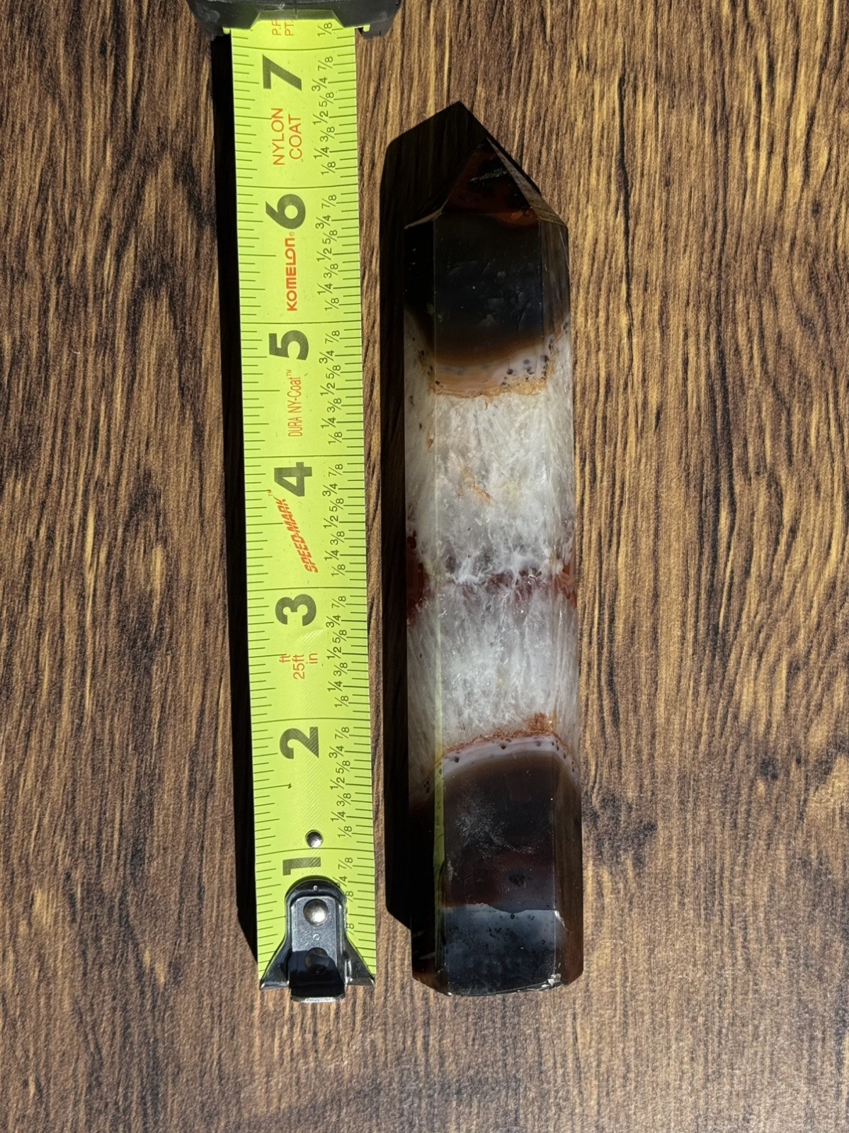 Carnelian in Quartz Crystal Tower, Collectors, 6”, Brazil, gift,