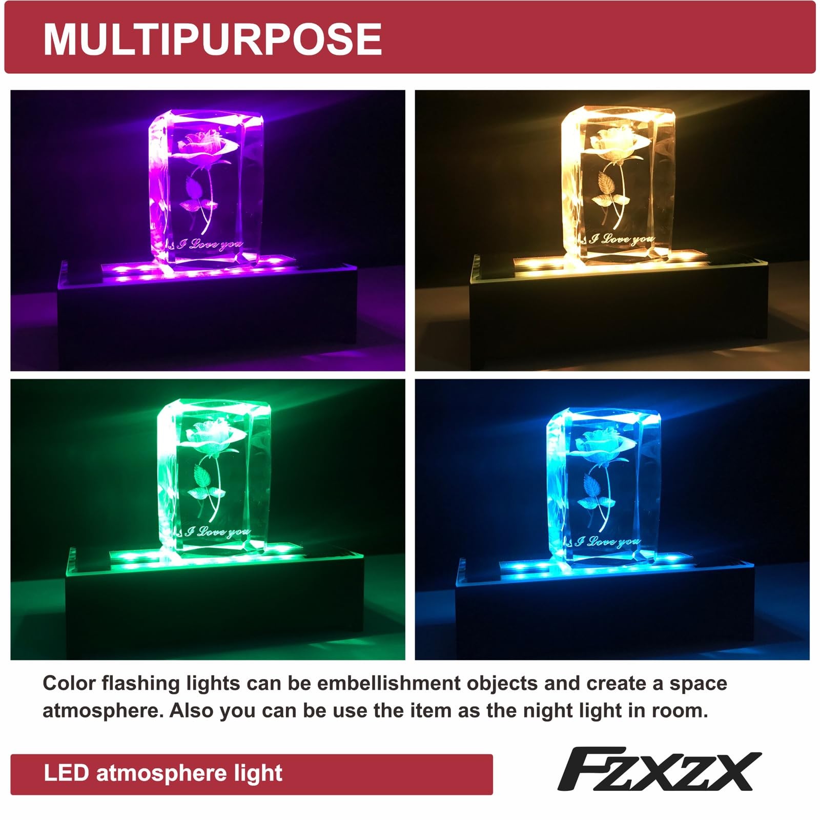 Rectangular Light Display Base for Crystals Glass Art Light Display Stand 3D …
