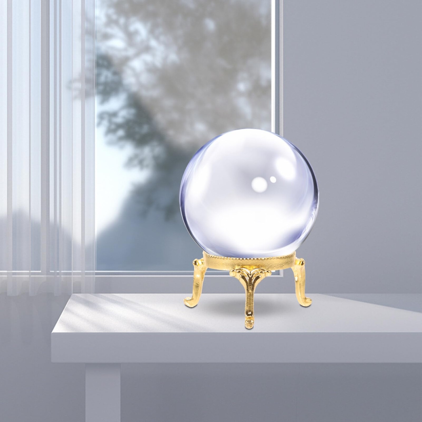 Desktop Stand 2pcs Crystal Stand Glass Display Base Crystal Sphere Holder Cra…