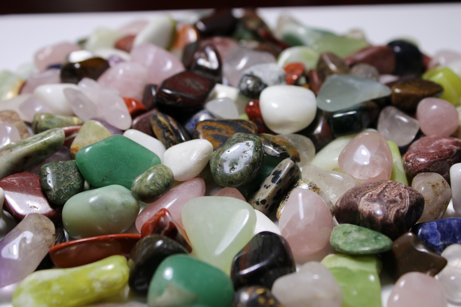 30-50 colorful Mixed Natural Assorted bulk tumbled Gem stone mix 1/4lb