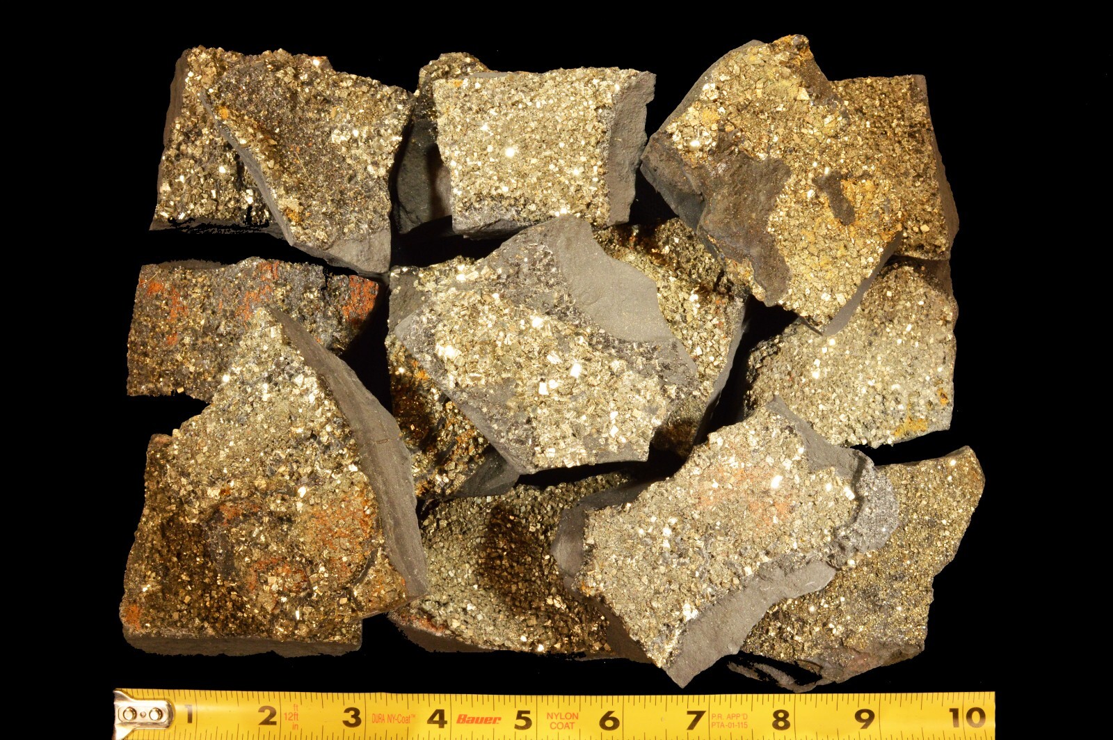 PYRITE On SHUNGITE 3 1/2″ 4-7 Oz Rock Mineral Specimen Chakra Healing Crystal