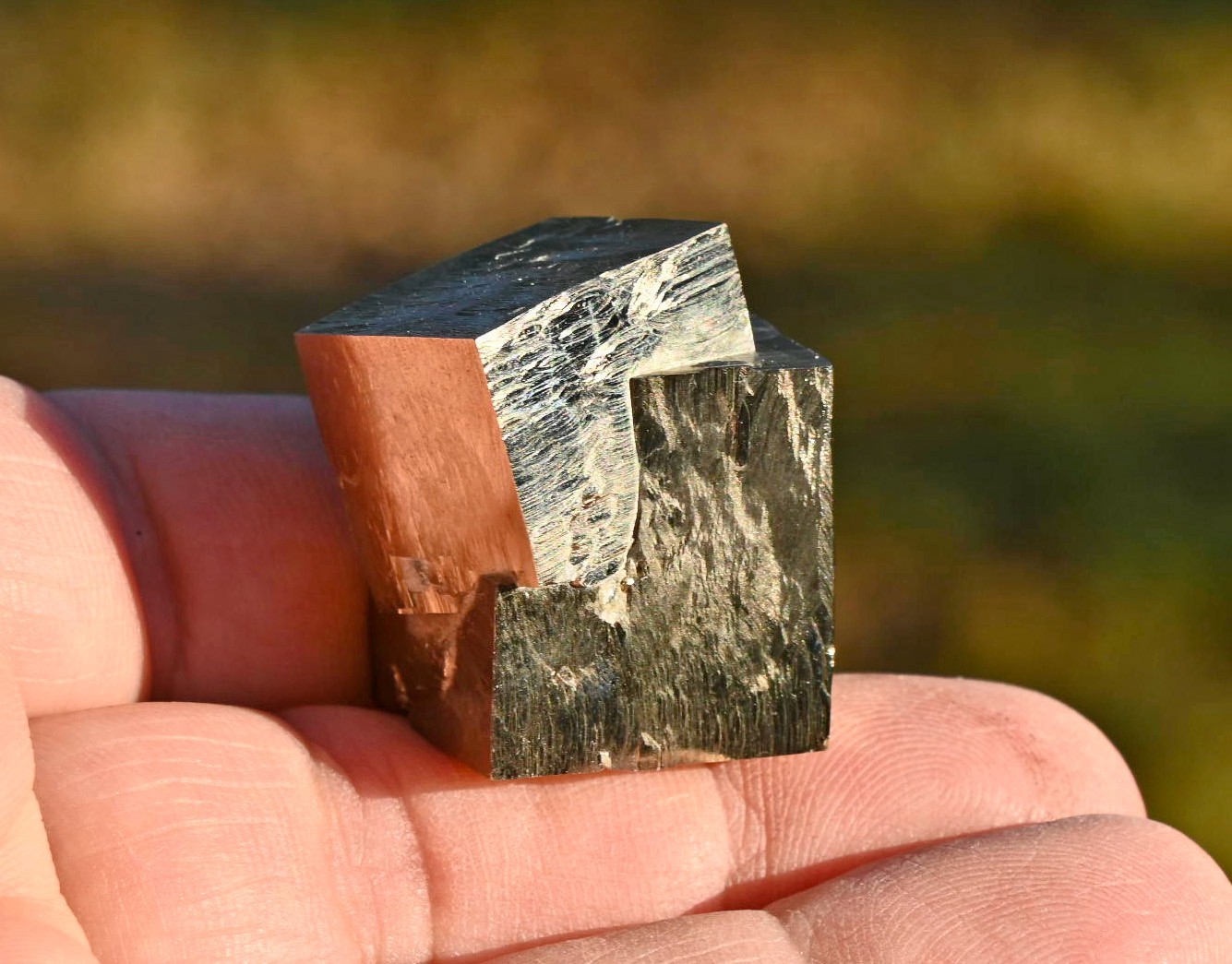 Large Pyrite Twinned Cube from Navajun, Spain