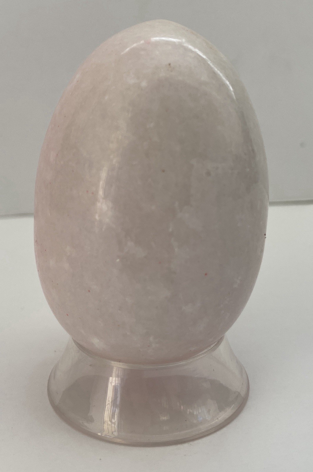 Natural Onyx Stone Egg With Stand Hand Polished Banded Agate Calcite Crystal