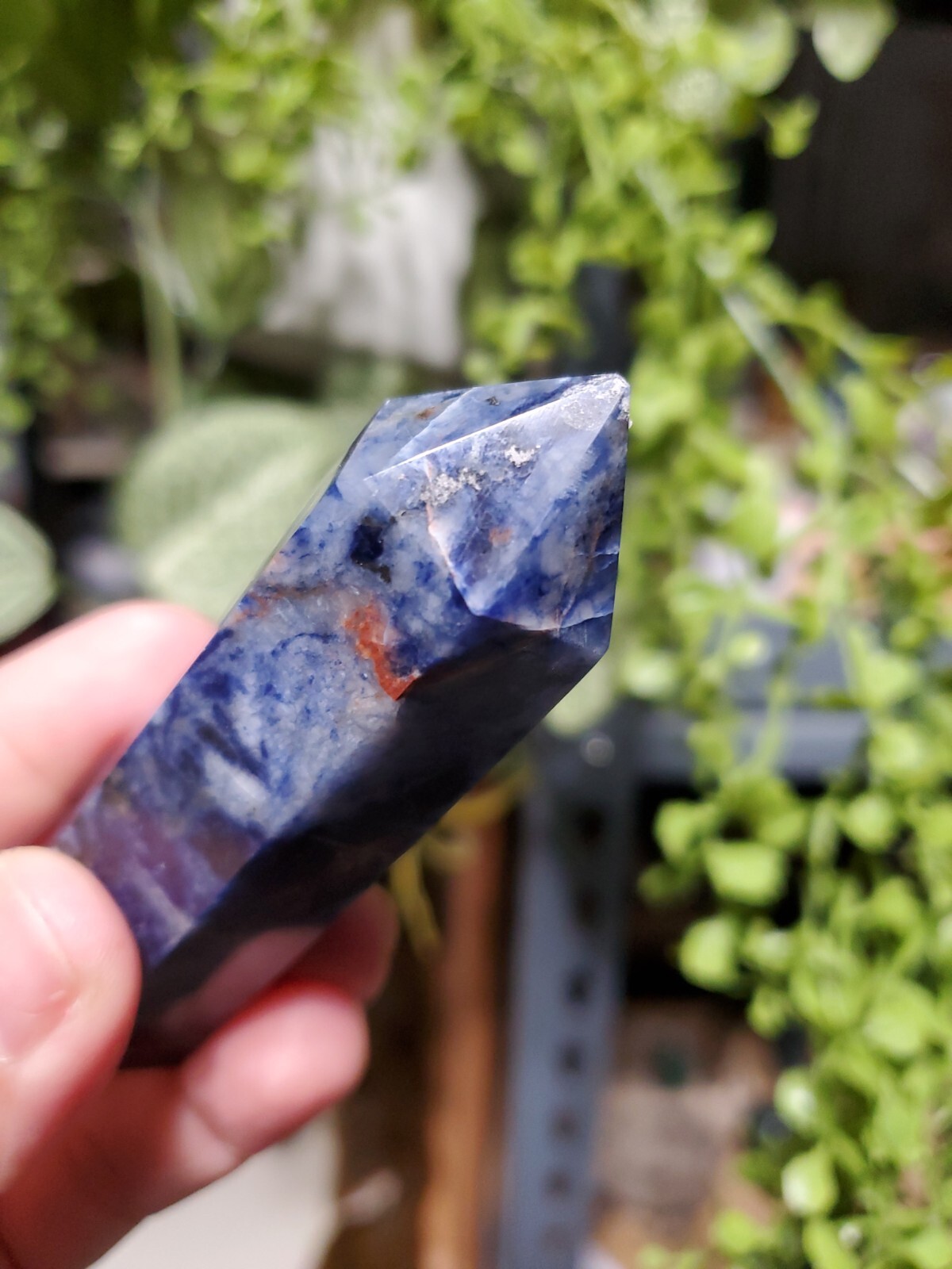 Natural Sodalite Healing Crystal Wands Obelisk Reiki Tower 3.5″