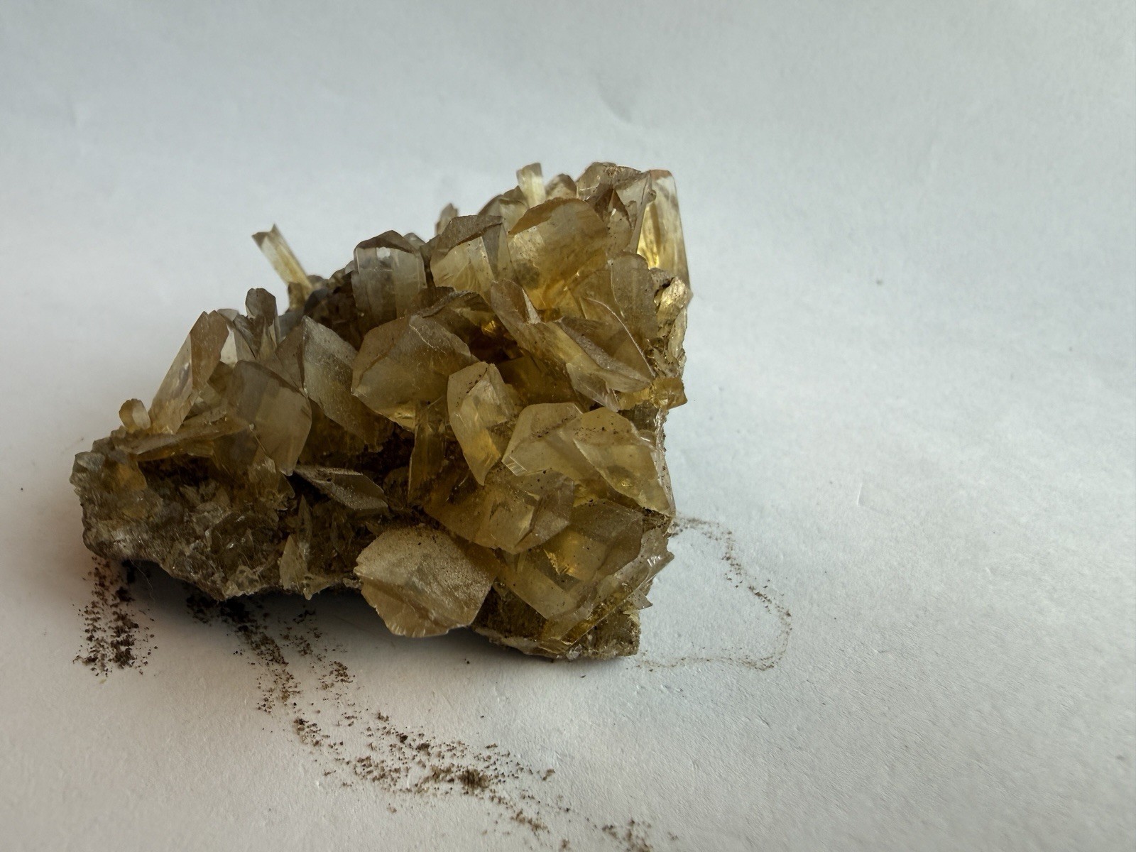 Raw Golden Honey Selenite Crystal Cluster Matrix Gypsum Mineral Specimen 62g