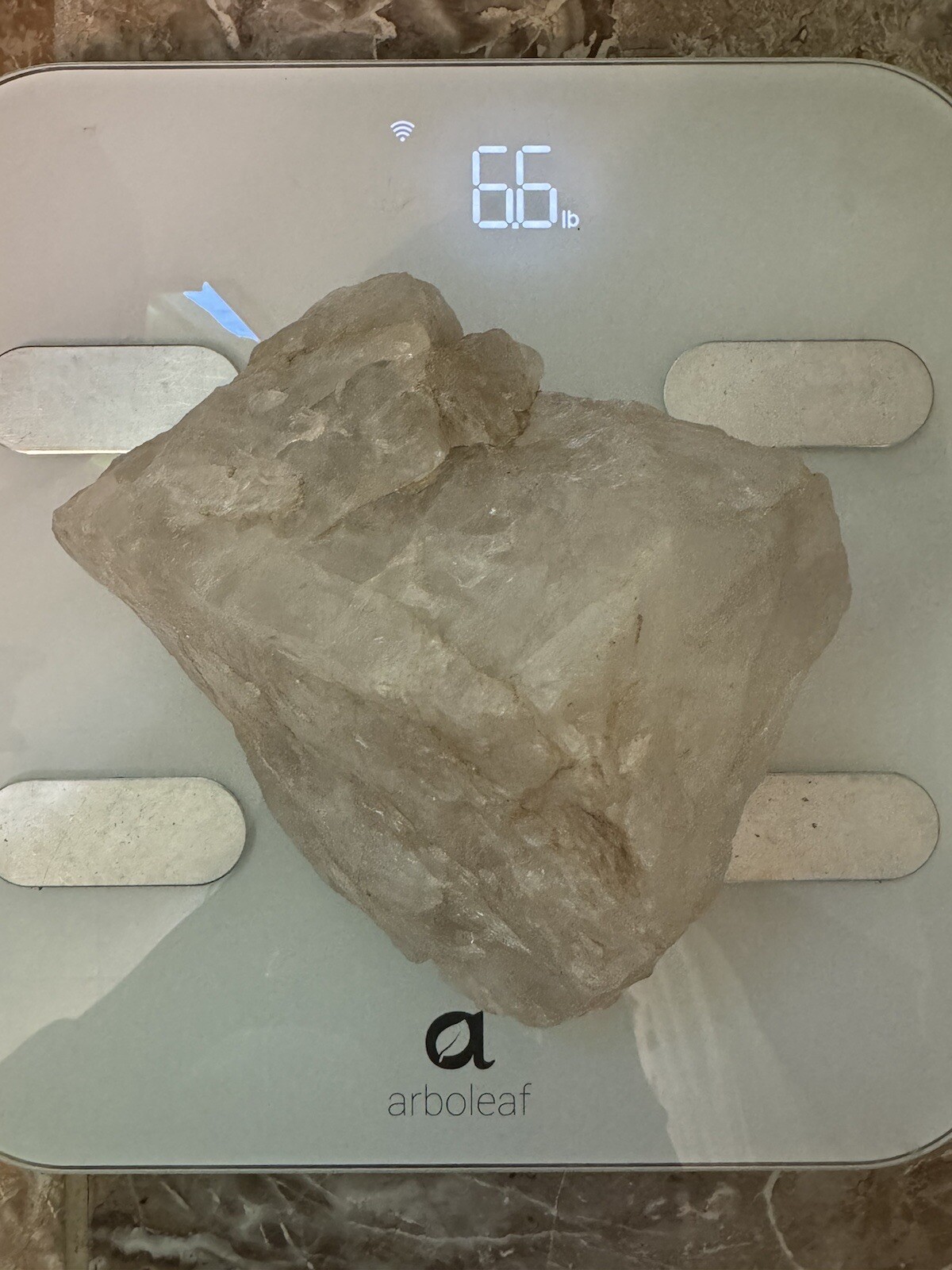 6.6lb Clear Smoky Quartz Crystal Cluster Rainbow Luminescent Rough Specimen