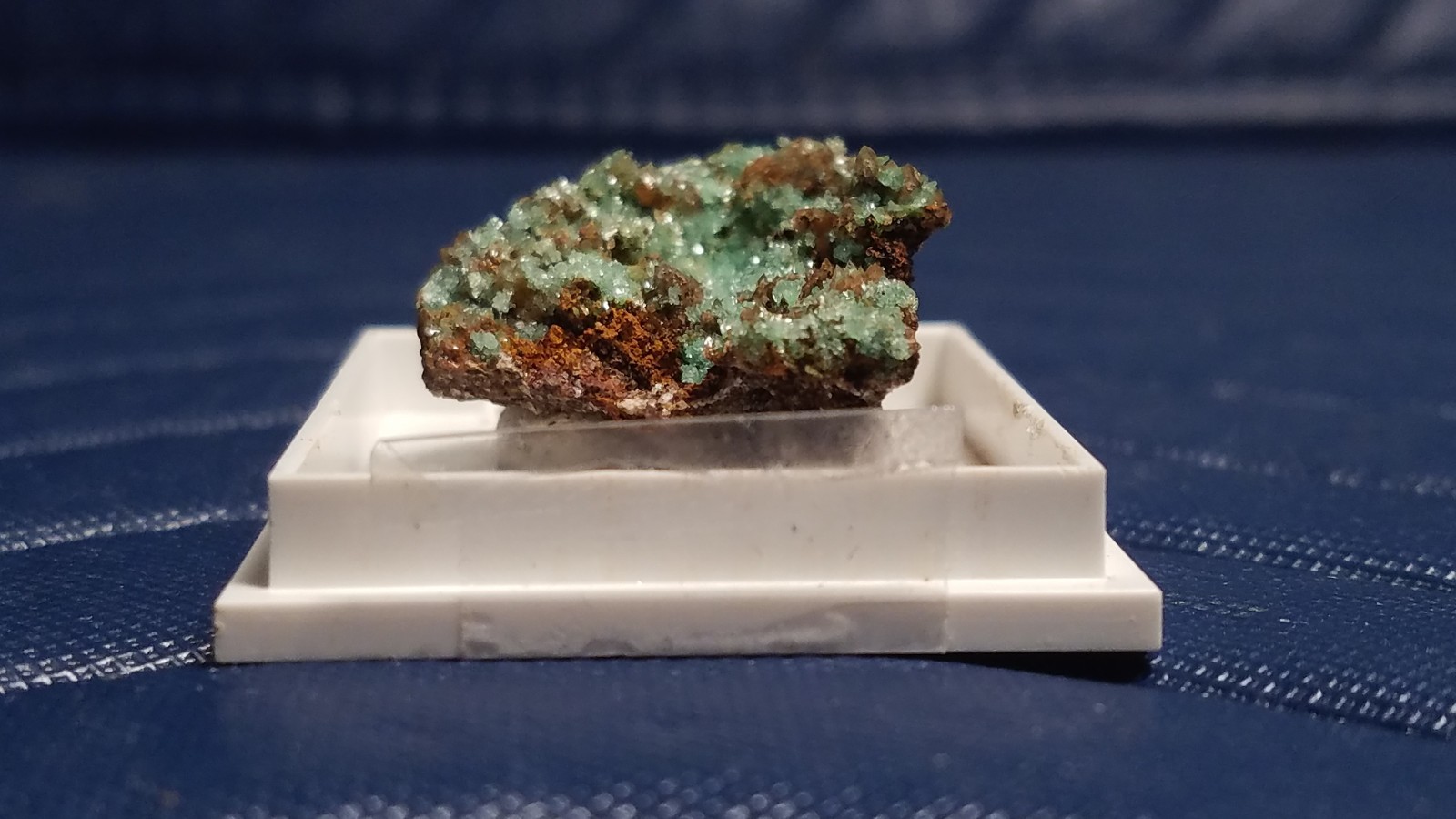 SiG: Pale Light Minty Green Adamite Crystals Clusters on Matrix from Greece