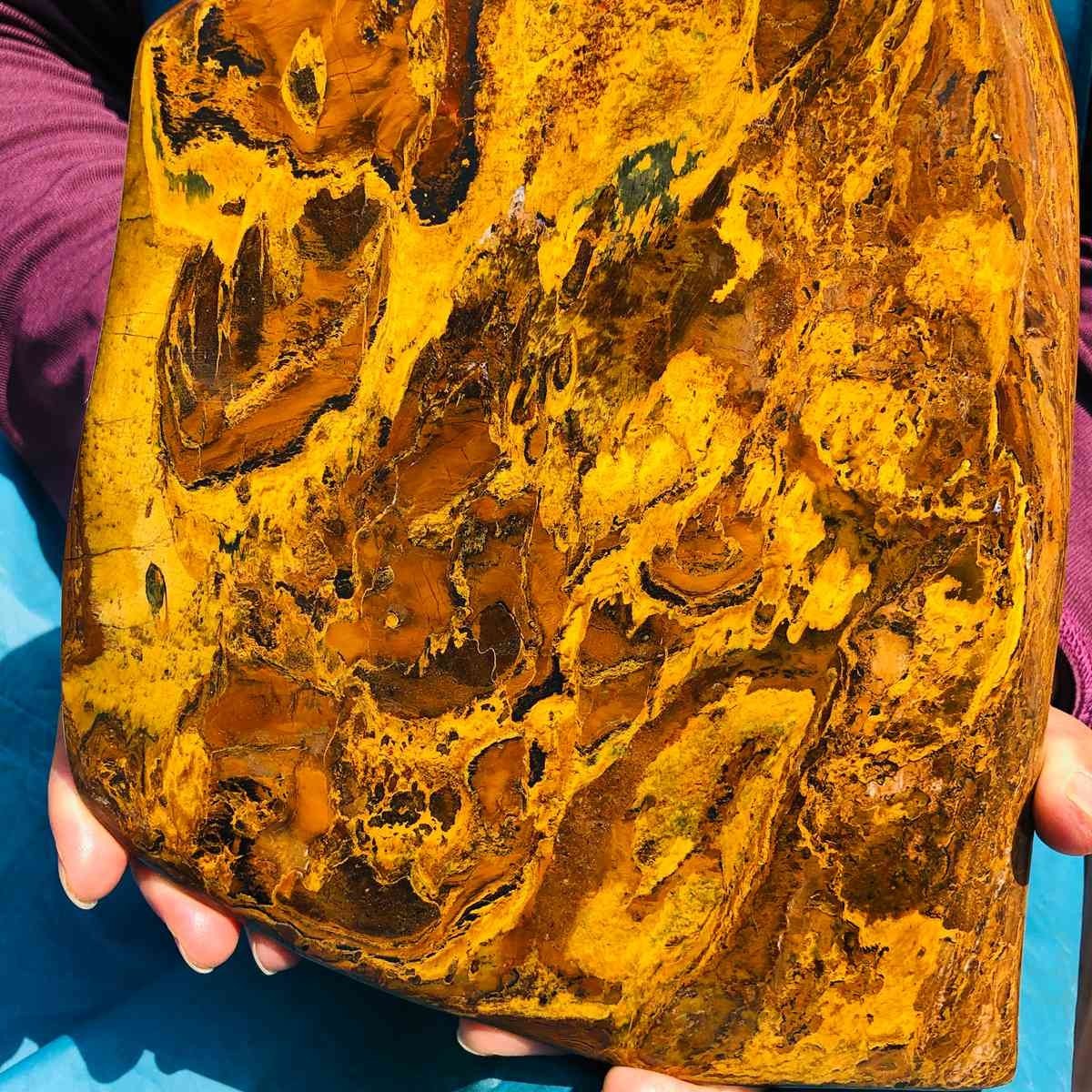 4310G Large Natural Tiger’s Eye Quartz Crystal Rough Mineral Specimen MH5337