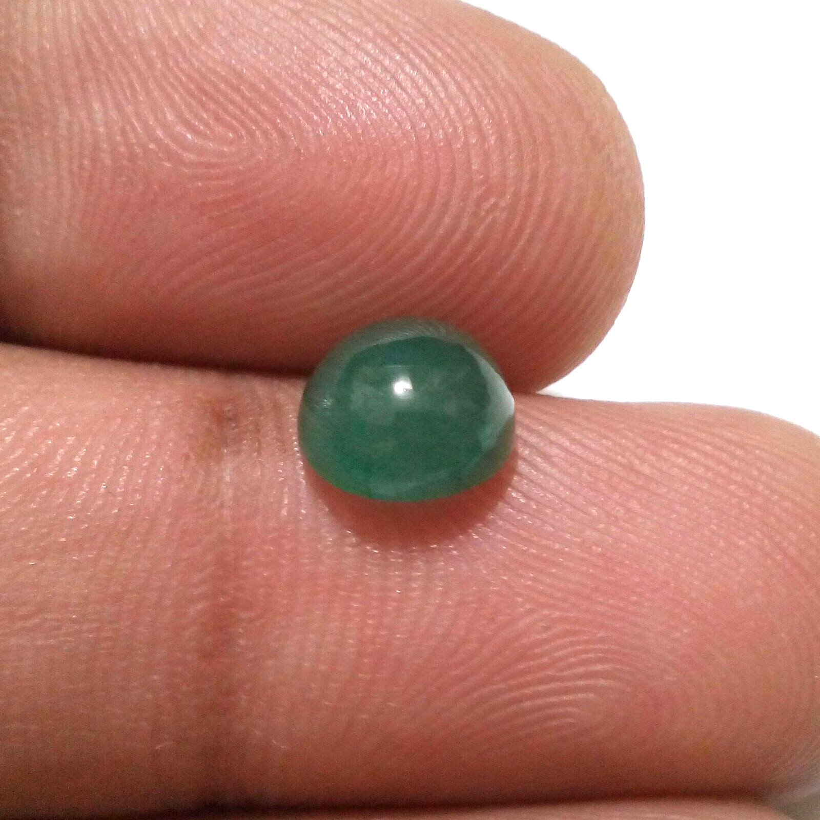 Single Piece Fabulous Top Zambian Emerald Cabochon Round 2.20 Crt Loose Gemstone