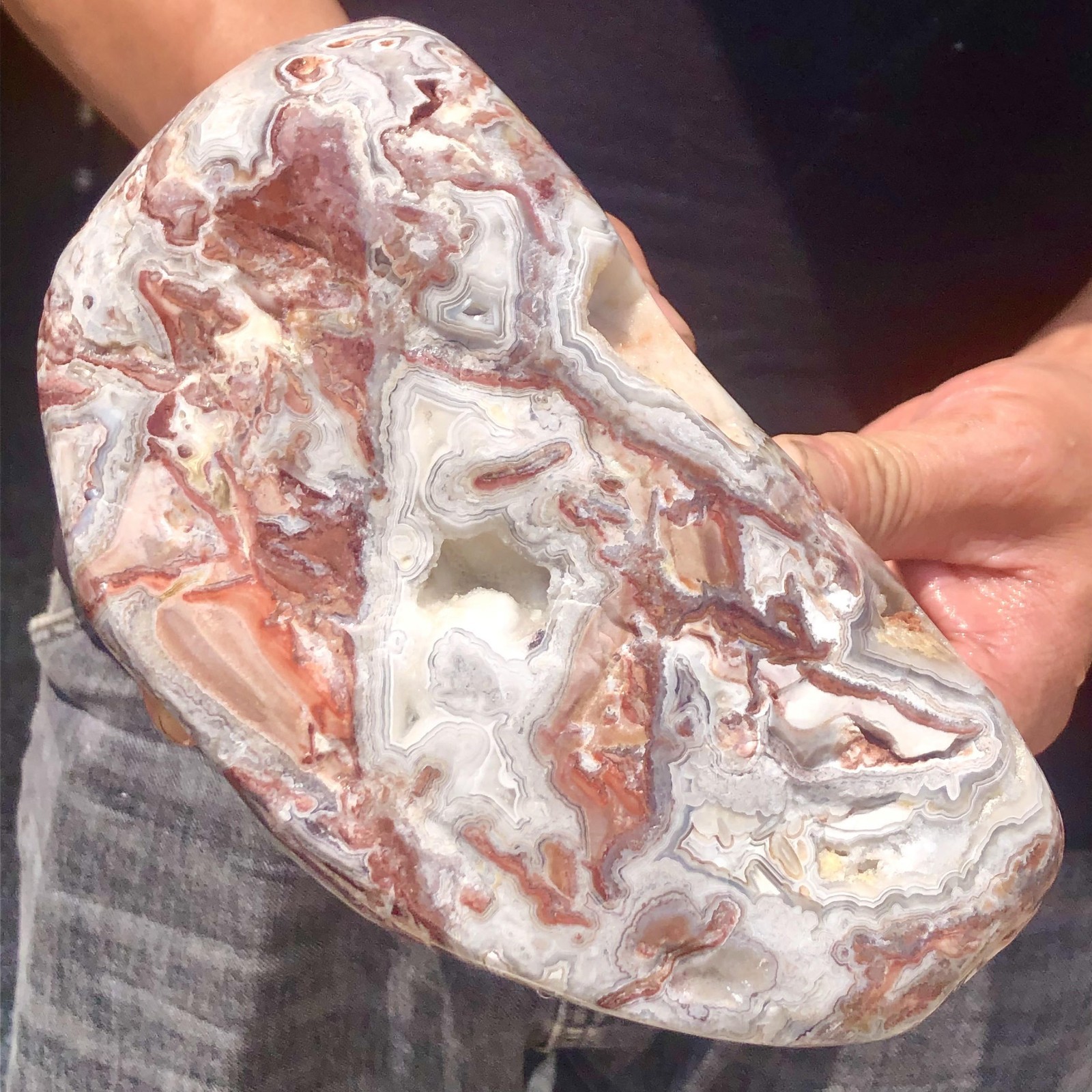 5.76lb Natural Crazy agate stone quartz crystal cluster mineral samples