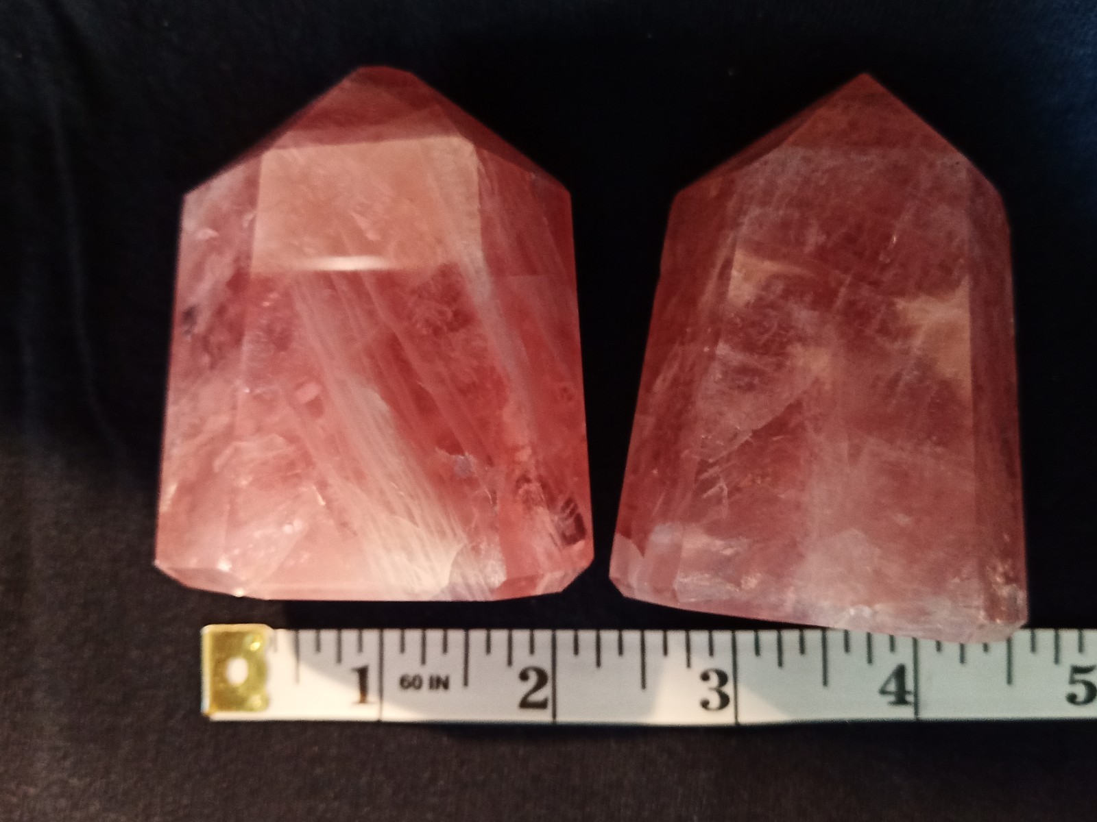 Brazil Rose Quartz Collection, Sphere 62mm, 2 Pillars, 10 Pocket Stones, Gemmy!