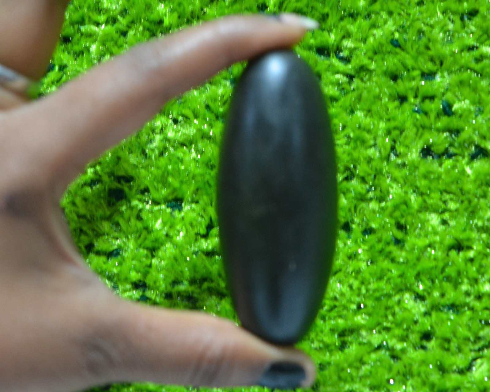 2.5″ Black Narmada Shivling | Sacred Narmadeshwar Stone for Puja & Home Temple