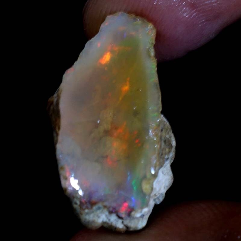 16.00 Ct October Birthstone AAA Ethiopian Opal Rough Welo/Multi Fire Amazing Raw