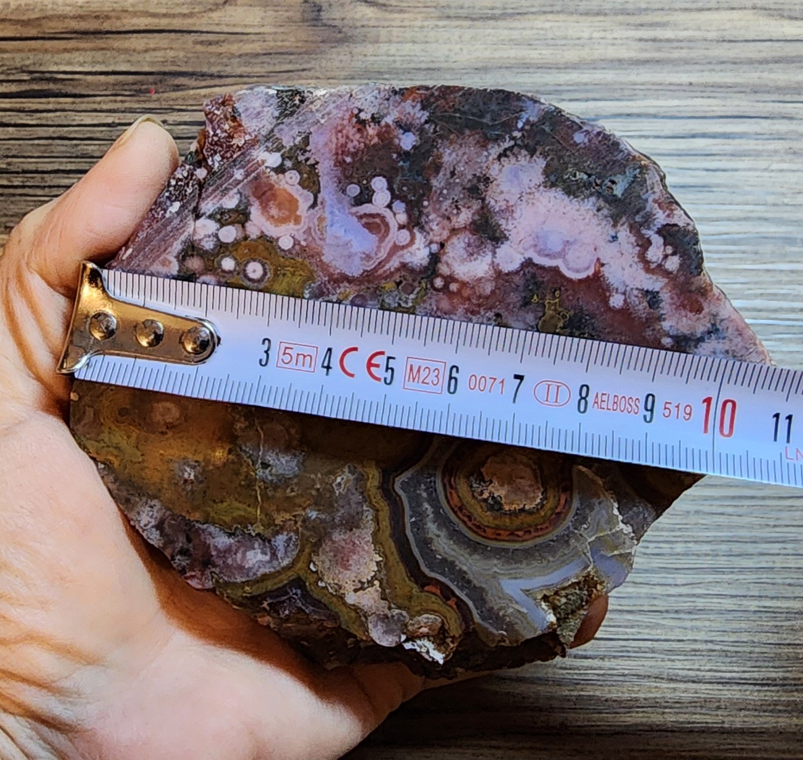 18.48 oz ( 524 gr) Multicolor Agate Slab, Collectible Agate, Unpolished Agate