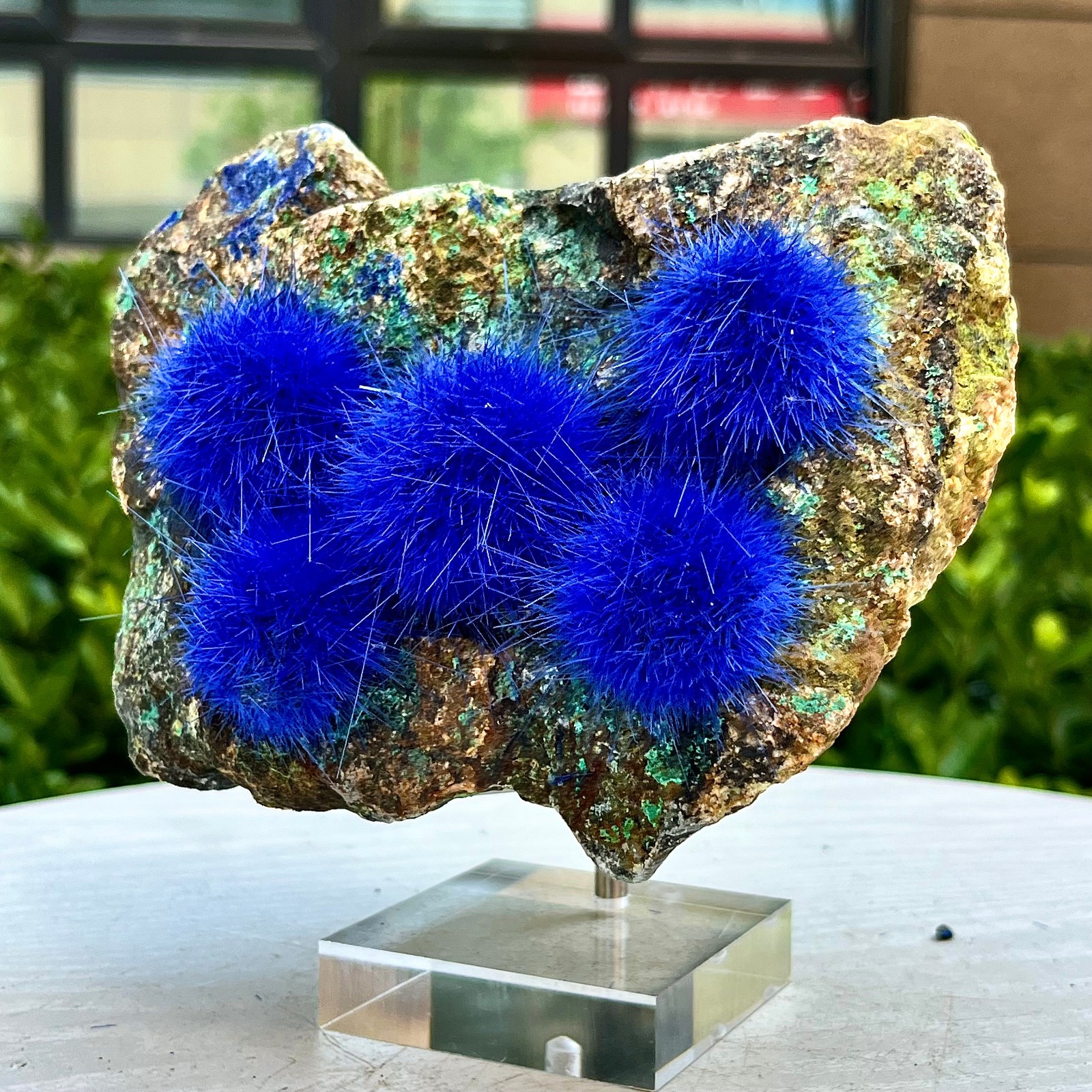 2.93LB Blue Natural Goethite Crystal Quartz Energy Ore Healing Mineral Specimen