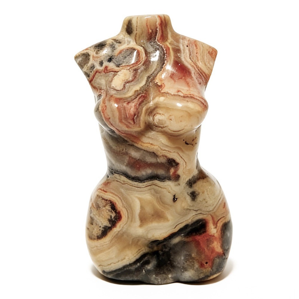 Natural Female Body Model Crystal Carving Chakra Reiki Healing stone Ornament