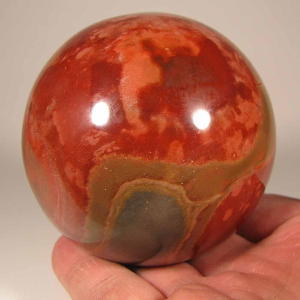 3″ POLYCHROME JASPER Gemstone Sphere w/ Stand – Madagascar – 76mm – 1.3 lbs.