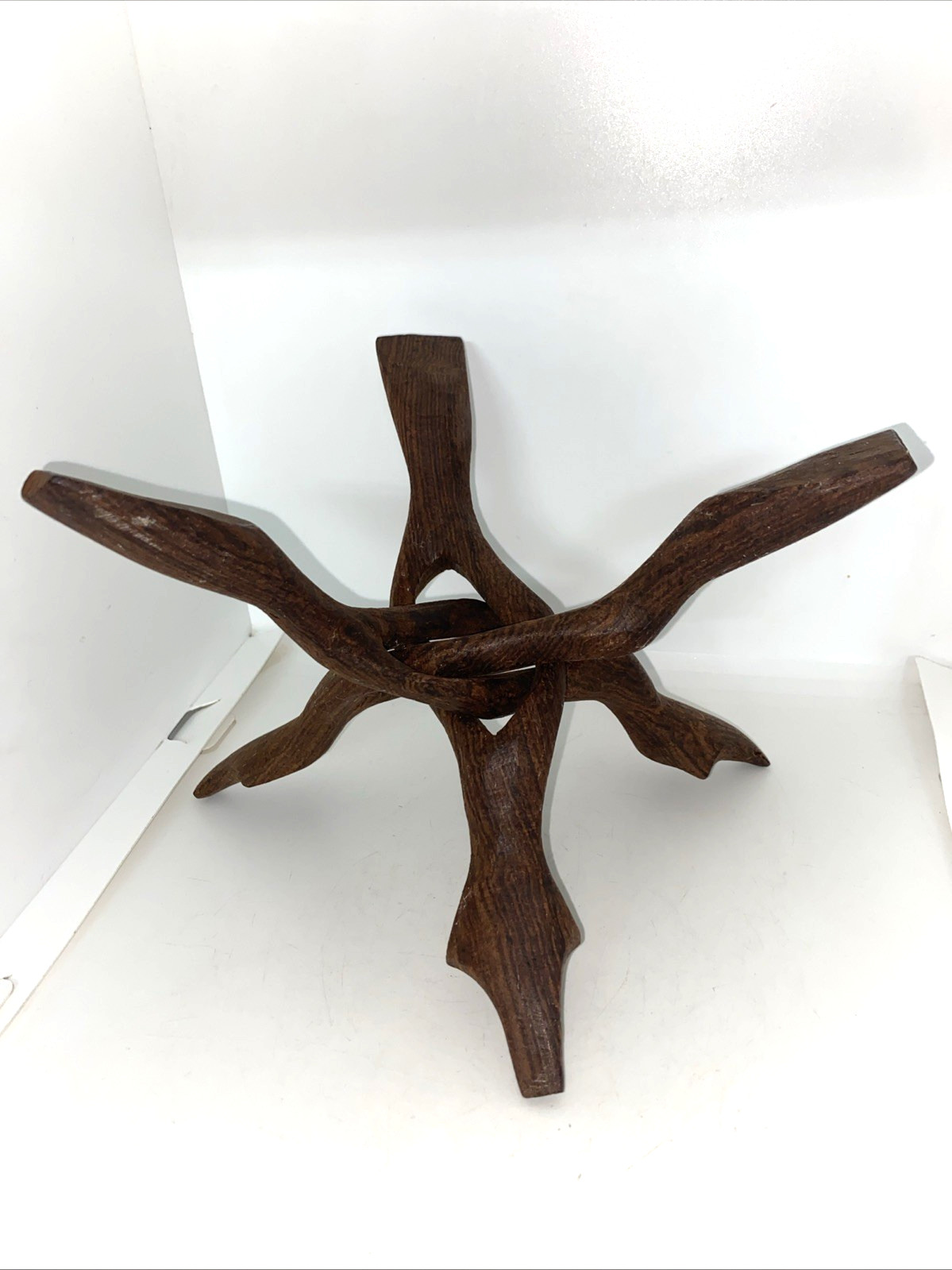 Crystal Display Stand Wooden Cobra Stand 6 Inches Hand Carved Design